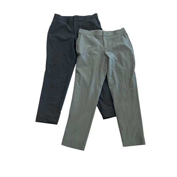 Bundle of 2 Mondetta Straight Leg Black Olive Lined Tailored Pants Size 8 - Picture 1 of 9